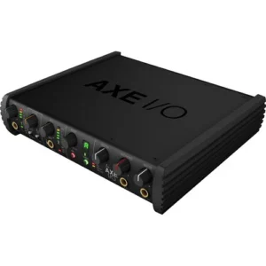 IK Multimedia AXE I/O guitar audio interface front panel with Z-Tone, gain and preset controls