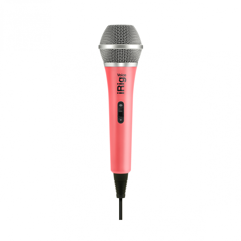 IK iRig Voice - Handheld Analogue Microphone for iOS & Android - Colour: Pink