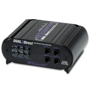ART Dual ZDirect two-channel passive DI box in black aluminium case