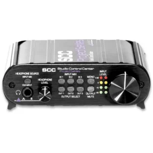 ART SCC studio monitor controller, front panel with large volume knob and source switches