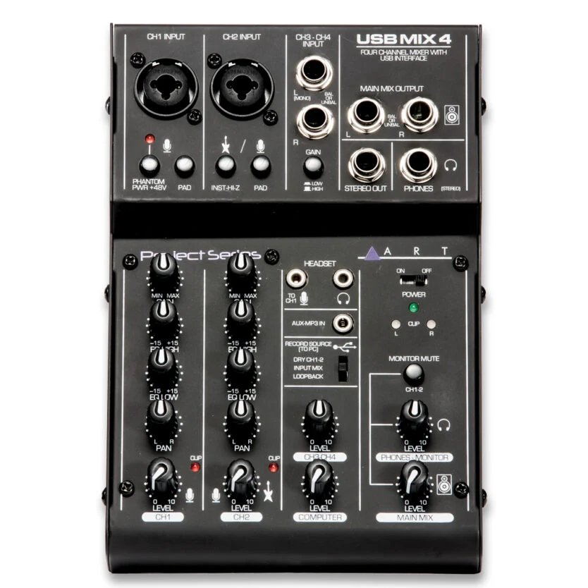 Podcast Starter Kit – sE DynaCaster Microphone, ART USBMix4 Mixer & ESI eXtra 10 Headphones (Bundle) - Image 3