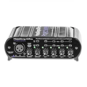 ART HeadAMP 4 Pro rear panel with balanced inputs, aux inputs and XLR talkback input