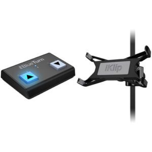 IK Multimedia Tablet Page Turner Bundle - includes iRig BlueTurn & iKlip Xpand