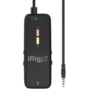 IK iRig Pre 2 - Studio Quality XLR Microphone Interface for iPhone, iPad, Android and DSLR Camera