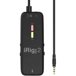 IK iRig Pre 2 - Studio Quality XLR Microphone Interface for iPhone, iPad, Android and DSLR Camera