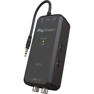 IK iRig Stream Solo - 3-in, Mono Out Streaming Audio Interface for iPhone, iPad, Android