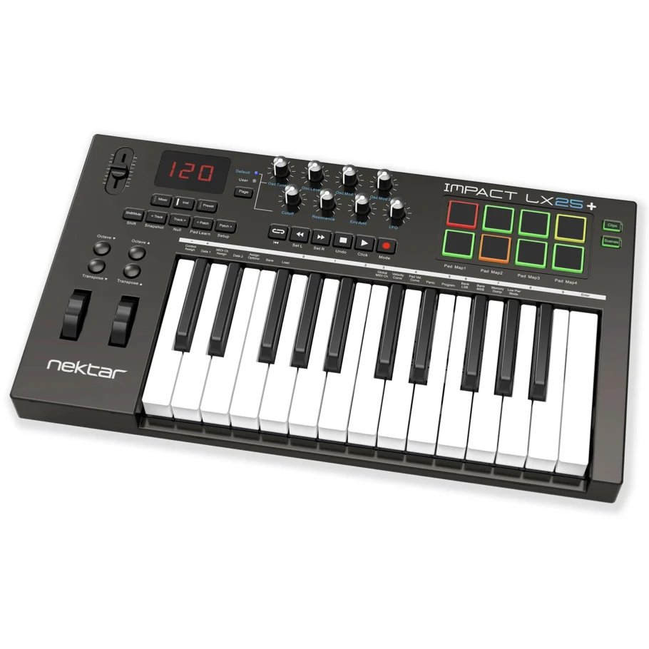 Nektar Impact LX25+ 25 Full-size Keys USB MIDI Controller Keyboard Velocity-sensitive Synth Action - Image 2