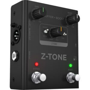 IK Z-TONE Buffer Boost - Preamp/DI Pedal w/Advanced Tone Shaping