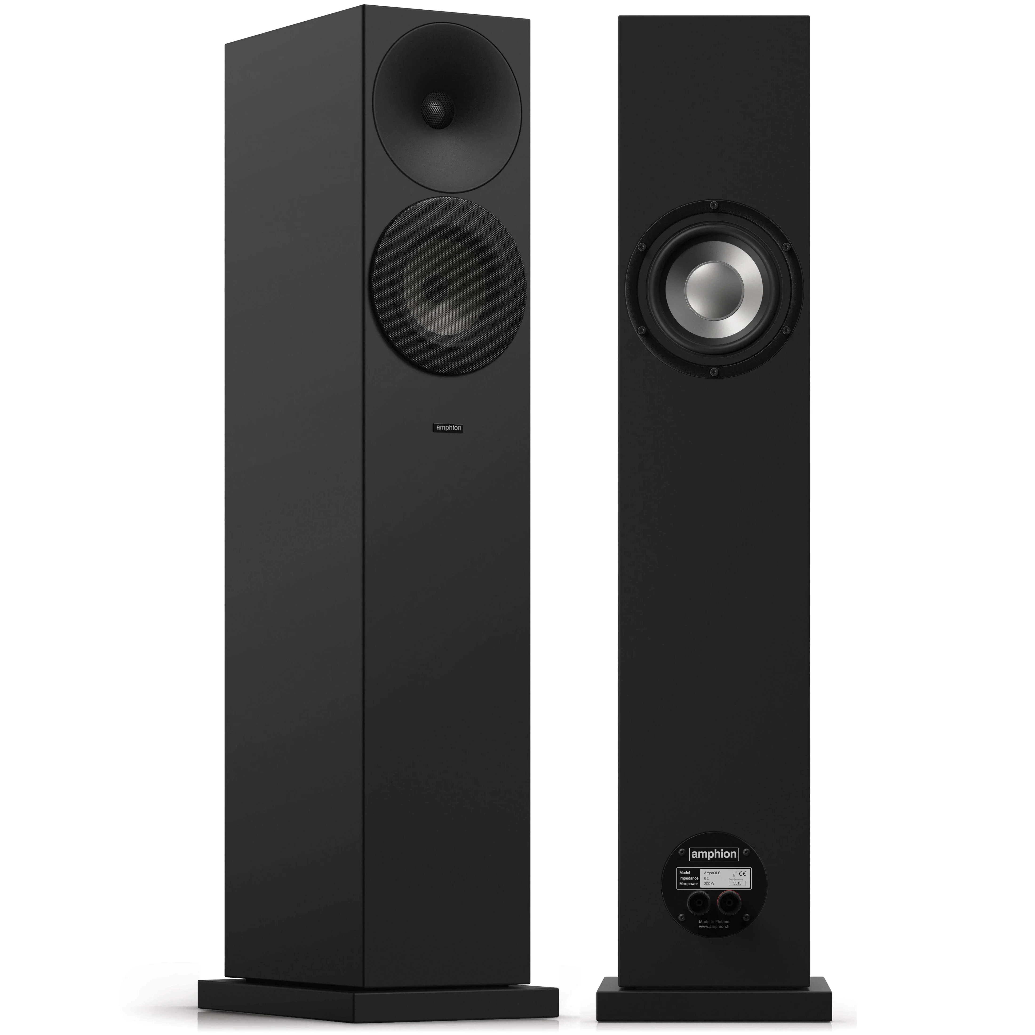 Amphion Argon3LS Floorstanding Loudspeaker - Black (SINGLE) - Image 1