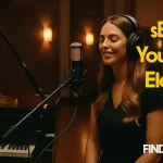 Male pianist and female vocalist recording together in a high-end music studio using the SE RNT microphone – cinematic lighting and authentic collaboration atmosphere showcase premium audio production