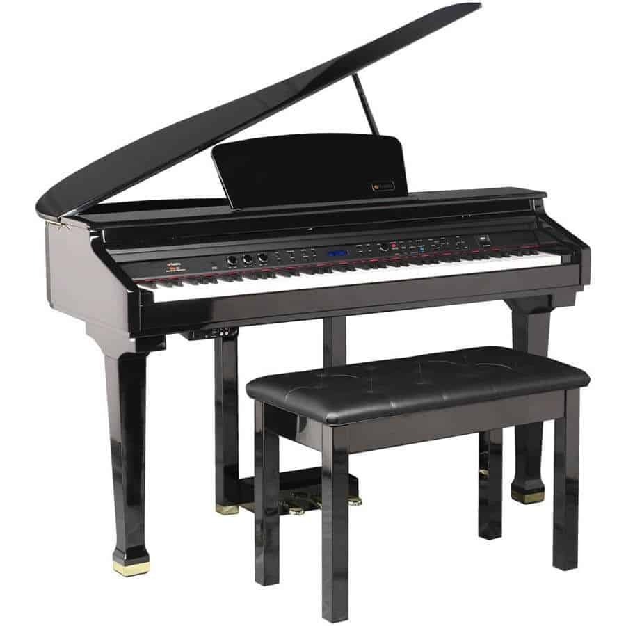 Artesia DG-26 Baby Grand Piano - Polished Black (inc Bench)