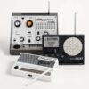 Stylophone Theremin, Stylophone BEAT, and Stylophone Bowie synthesizers arranged side by side on a clean white background – high-resolution product image for e-commerce display.