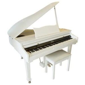 Adagio GDP6320 Baby Grand Piano - Polished White (inc Bench)