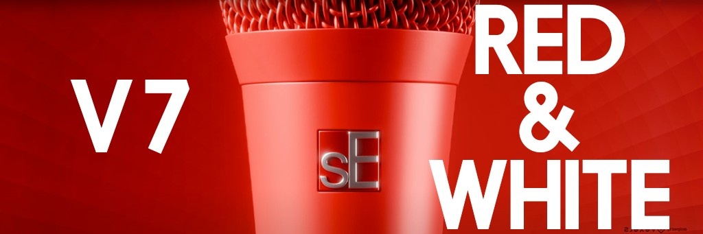 sE V7 red and white color banner.