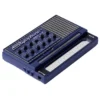 Top view of Stylophone Gen X-2 analogue synthesiser with stylus keyboard, expression strip and control knobs