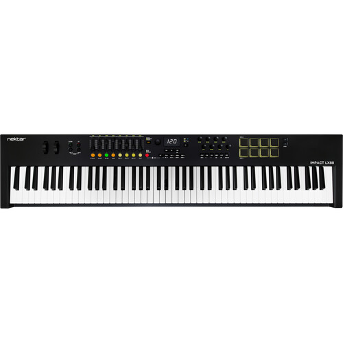 Nektar Impact LX88 mk3 88-key MIDI controller front view