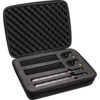 Protective carrying case with sE Electronics sE6160 shotgun matched pair microphones, clips, and foam windshields
