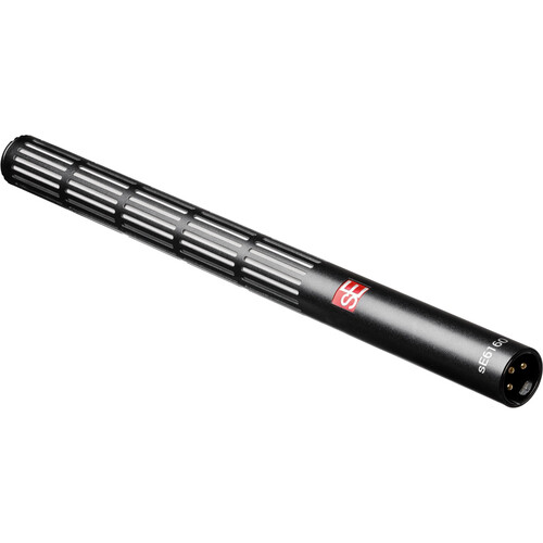sE Electronics sE6160 shotgun microphone angled view showing XLR connector and grille