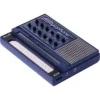 Stylophone Gen X-2 portable analogue synthesiser with stylus keyboard and control knobs – compact blue design for music production and live performance