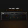 10dB DOUBLE live stereo display showing four doubled vocal voices spread left and right