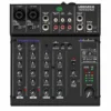 ART USBMix6 six channel USB mixer, top view of all controls, inputs and DSP effects selector