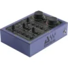 DiGiGrid D audio interface, angled view of the purple-blue metal case with the headphone jack on the side