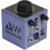DiGiGrid M cube recording interface, angled view of XLR input, 1/4 inch jacks, gain knobs and top level knob