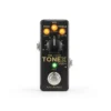 IK Multimedia TONEX ONE+ pedal front view with lit EQ knobs, VOL/GAIN knob and A/B bypass footswitch