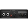 IK Multimedia Z-TONE DI front panel close-up: input and link jacks, gain -8dB to +8dB, Z-TONE sharp to bold