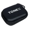 IK Multimedia TONEX Plug Pouch, black zip-up hard-shell carry case with TONEX logo and carabiner
