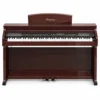 Ringway TG8862 digital piano in rosewood finish, front view with 88 keys, music rest and three pedals